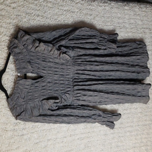 Moon river women’s gingham mini dress with long sleeves small - Picture 7 of 12